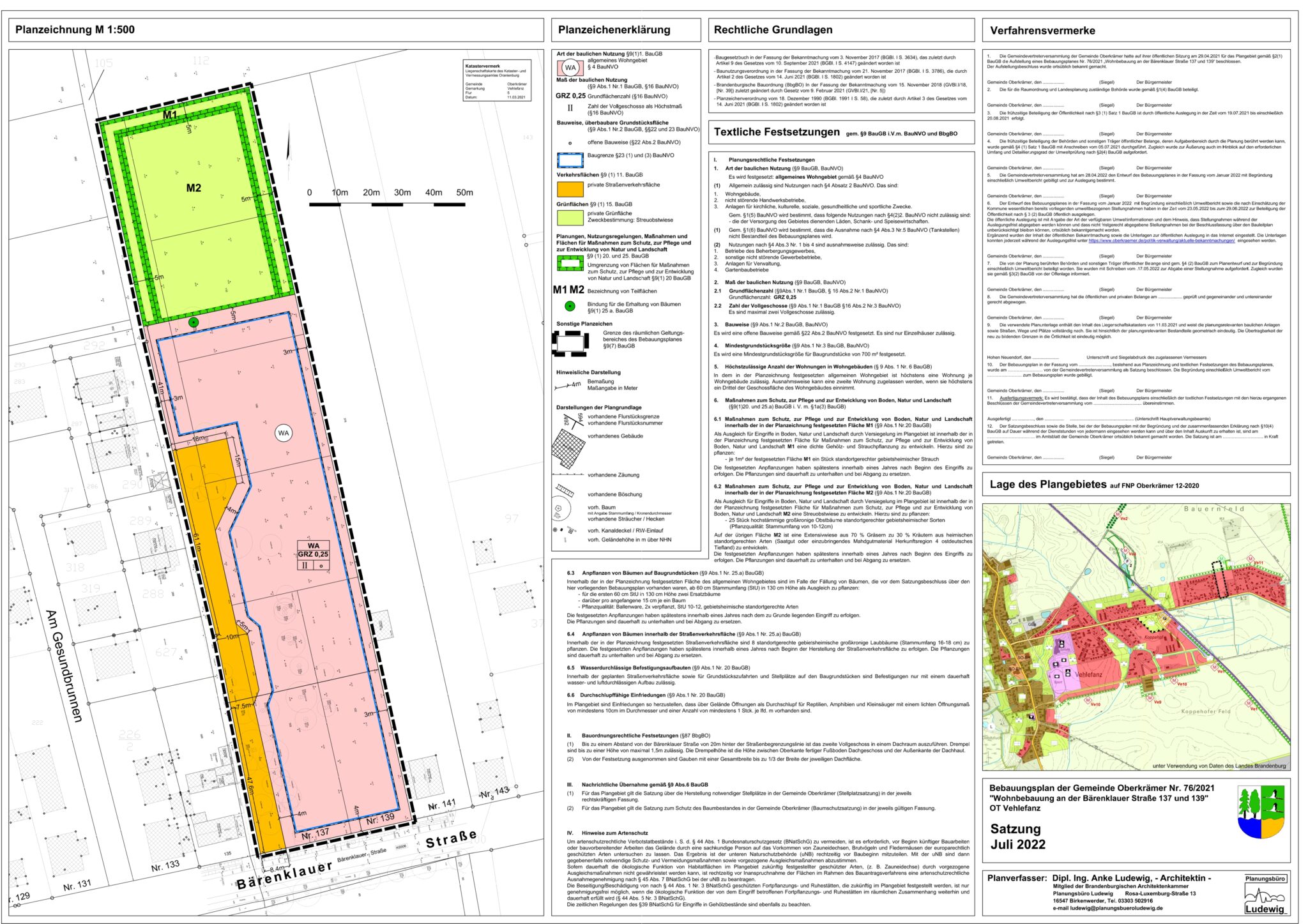 Bebauungsplan Vehlefanz